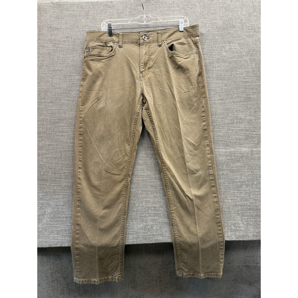Chaps Chino Pants Mens 36x30 Beige Cotton Stretch Slim Fit Mid Rise Straight Leg